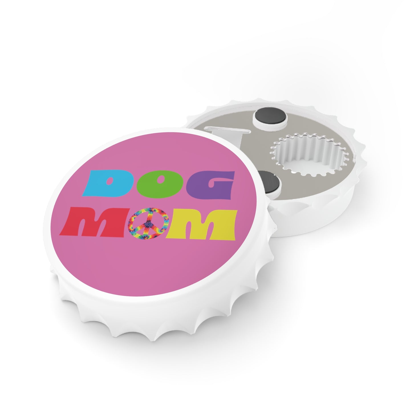 Dog Mom (Peace) - Fridge Magnet & Bottle Opener