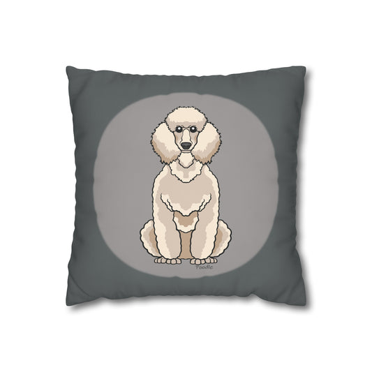 Poodle - Square Poly Canvas Pillowcase