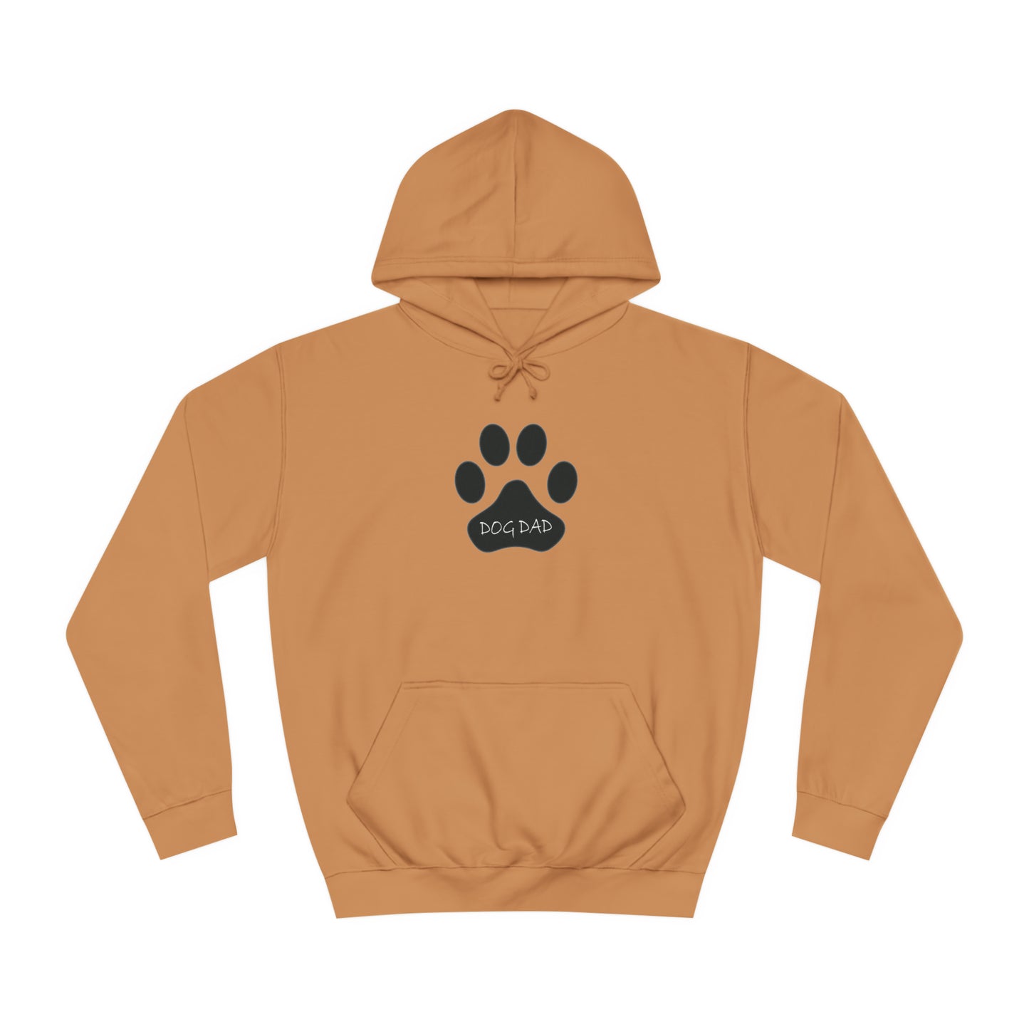 Dog Dad - Black Paw - Mens College Hoodie