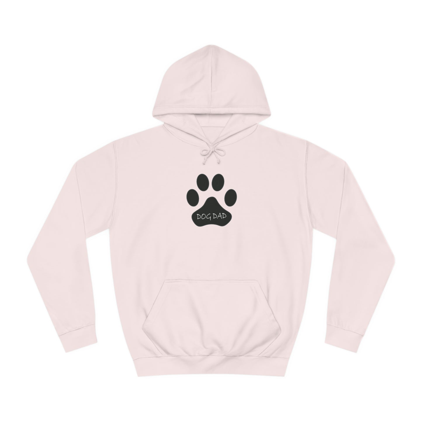 Dog Dad - Black Paw - Mens College Hoodie