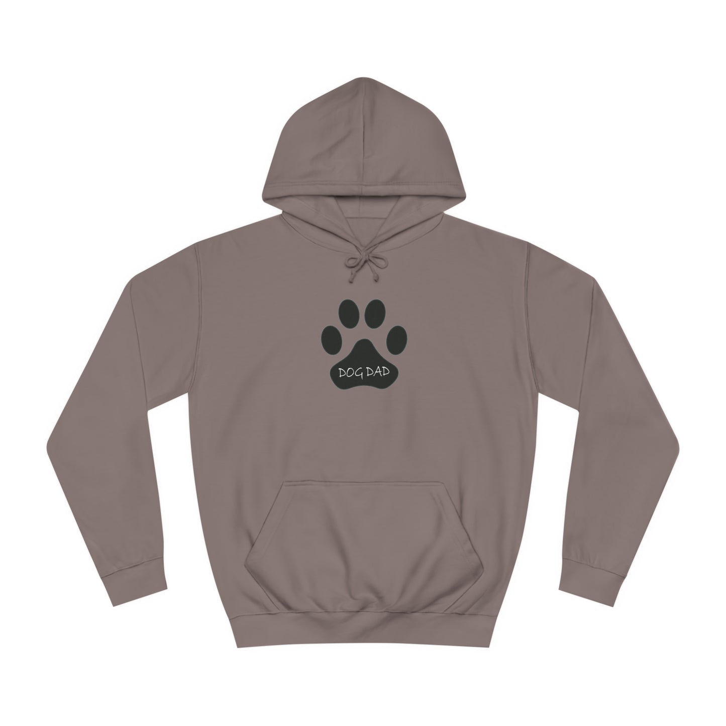 Dog Dad - Black Paw - Mens College Hoodie