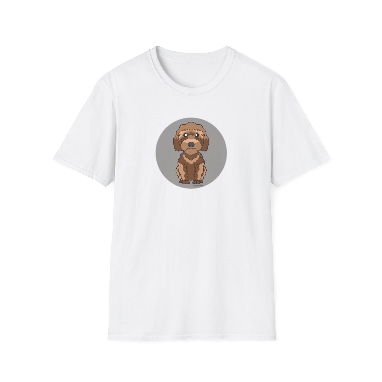 Cockerpoo (Grey) - Unisex Softstyle T-Shirt