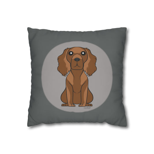 Cocker Spaniel - Square Poly Canvas Pillowcase