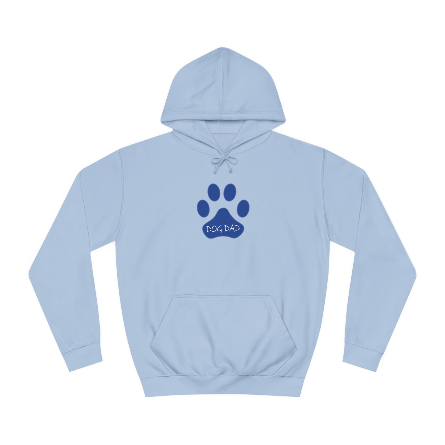 Dog Dad - Blue Paw - Mens College Hoodie