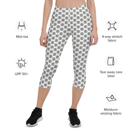 I Love Dogs Paw Print Capri Leggings