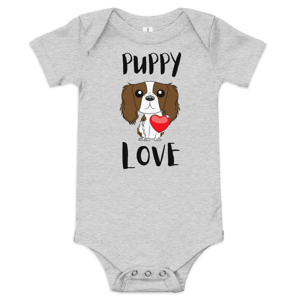 King Cav 'Puppy Love' Baby short sleeve one piece