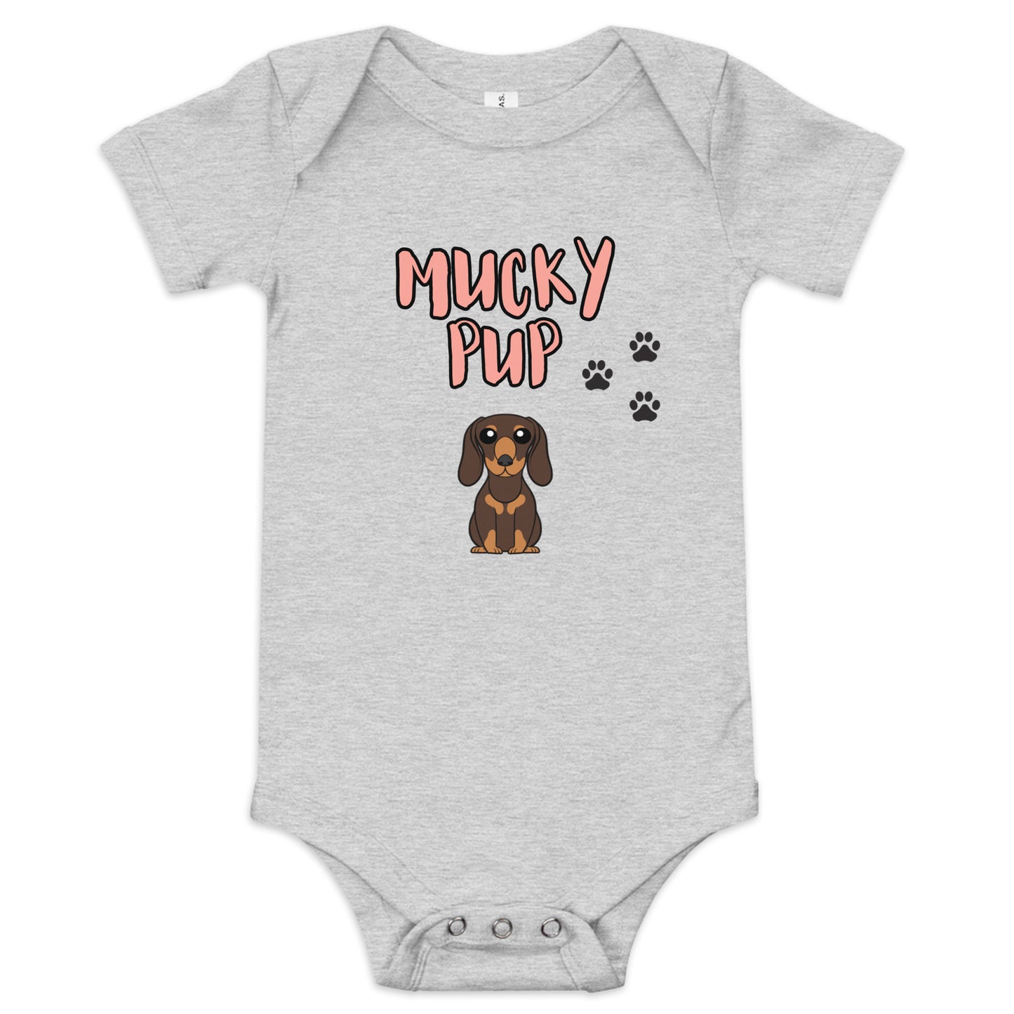 Dachshund-MuckyPup-Baby short sleeve one piece