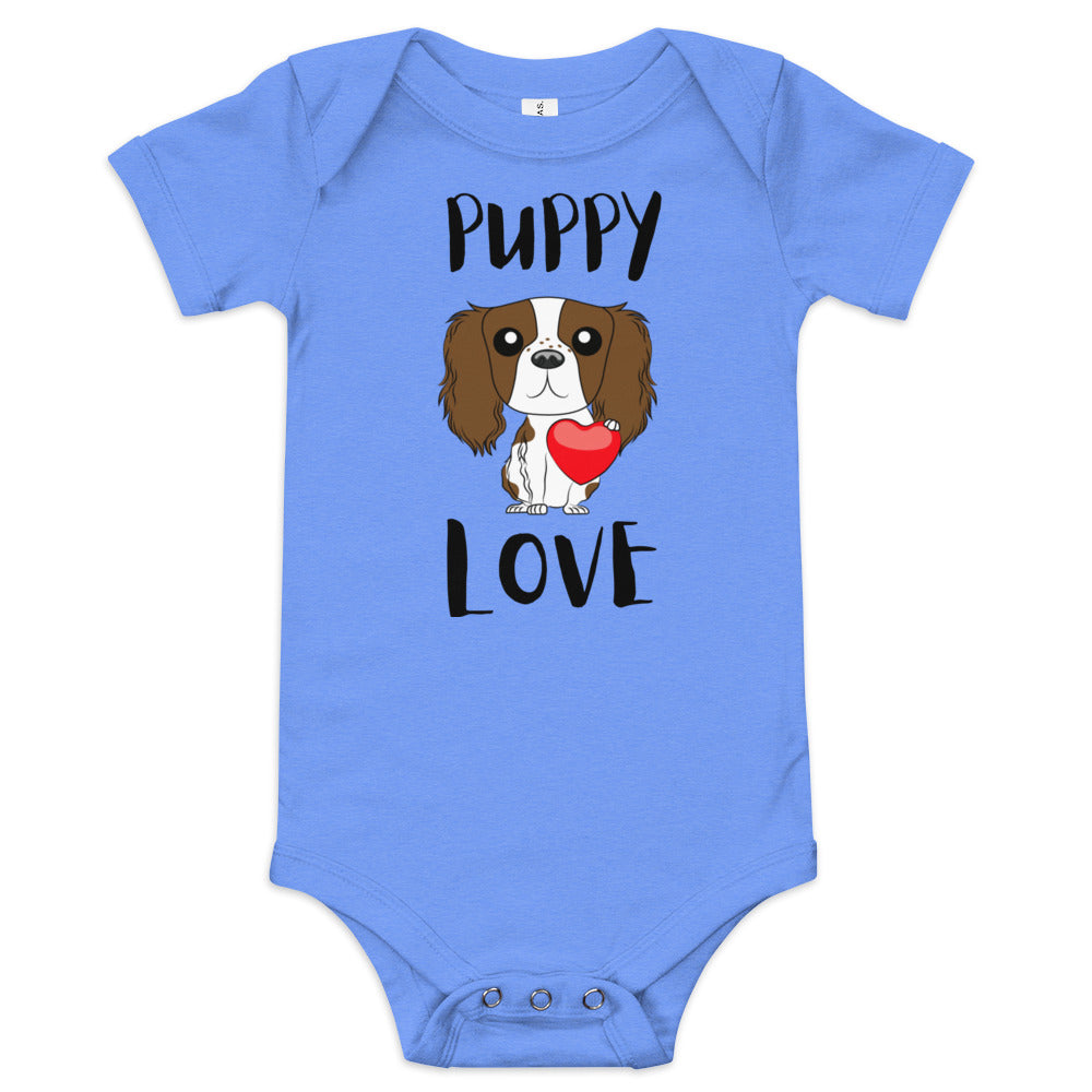 King Cav 'Puppy Love' Baby short sleeve one piece