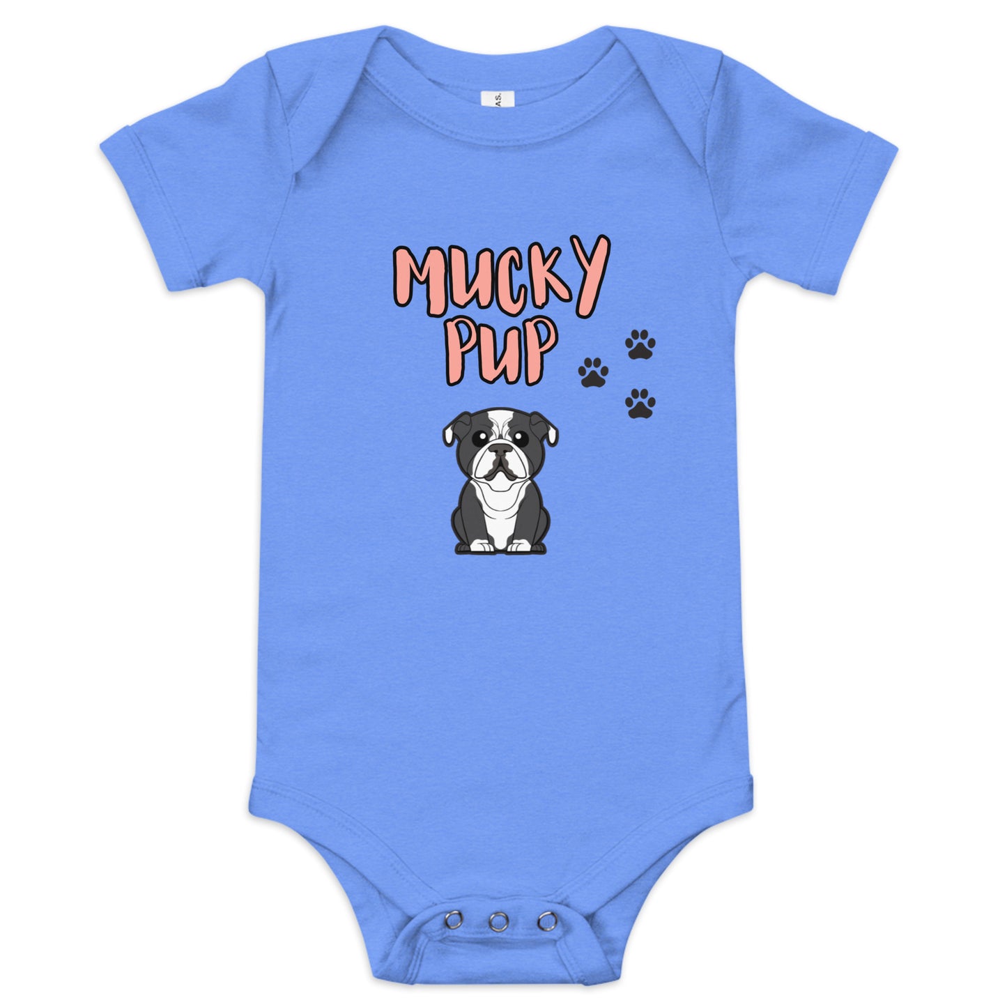 Bulldog-MuckyPup-Baby short sleeve one piece