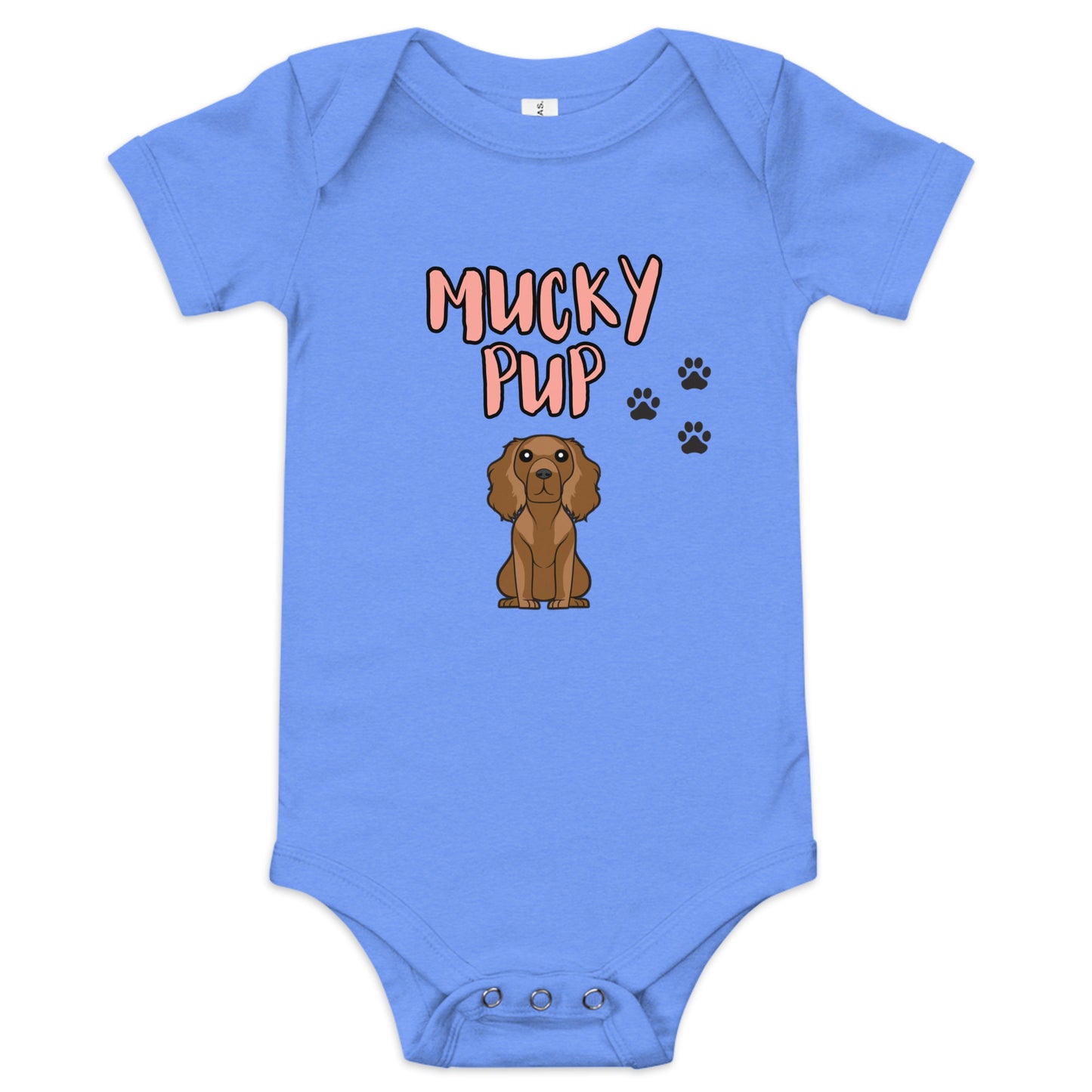 CockerSpaniel-MuckyPup-Baby short sleeve one piece