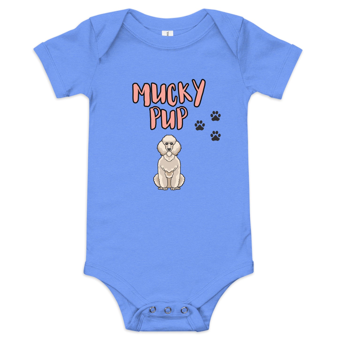 Poodle-MuckyPup-Baby short sleeve one piece