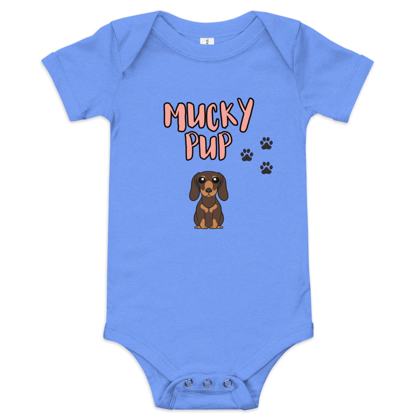 Dachshund-MuckyPup-Baby short sleeve one piece