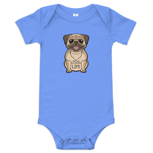 Pug-Life-Baby short sleeve one piece