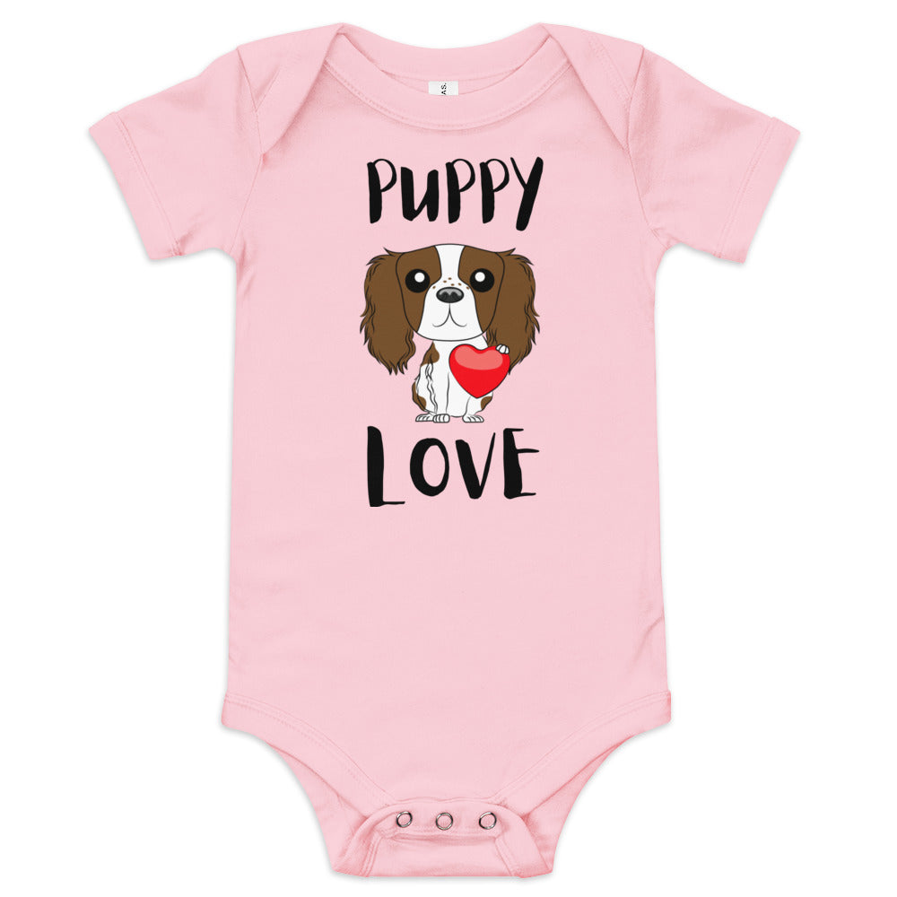 King Cav 'Puppy Love' Baby short sleeve one piece