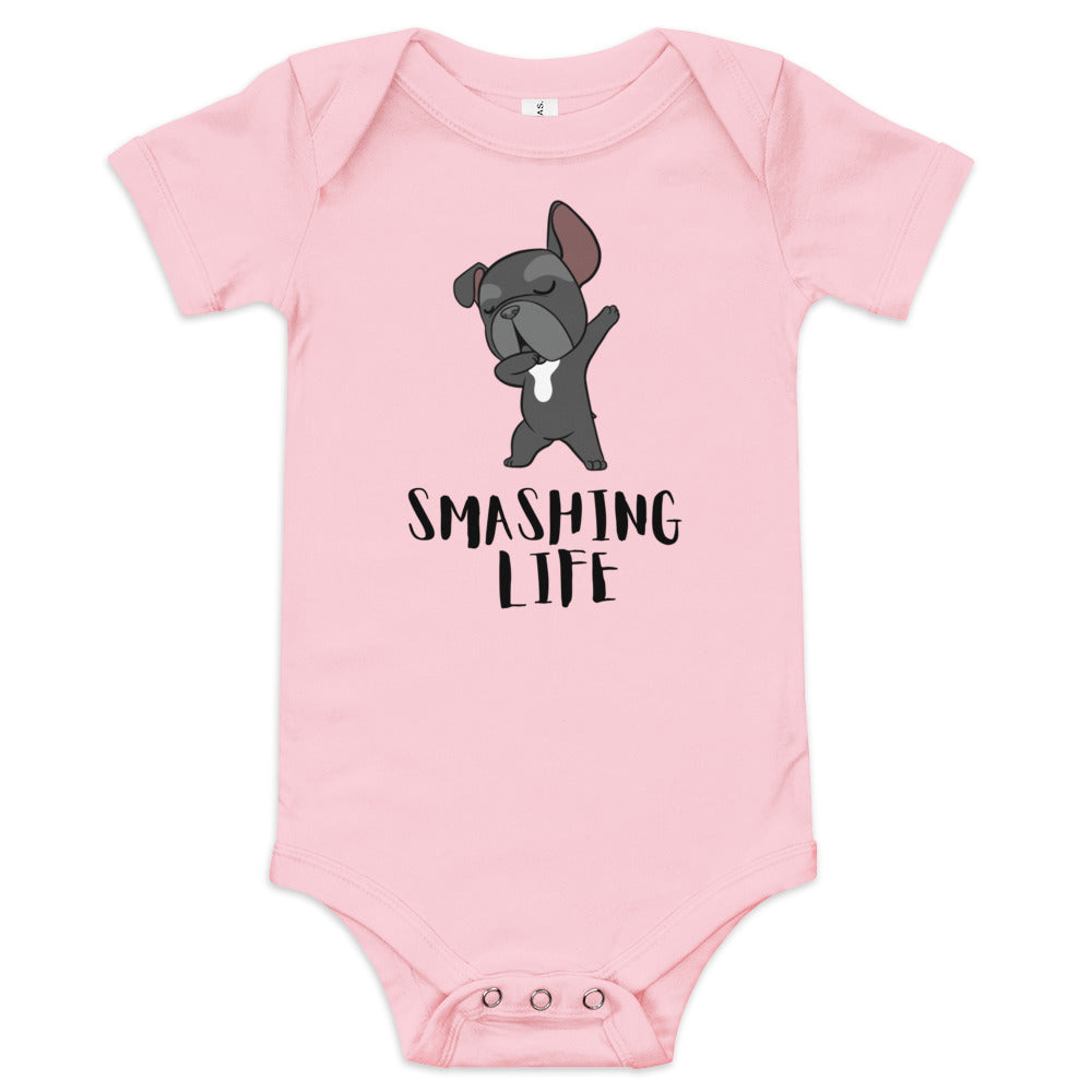 Frenchie Baby short sleeve one piece