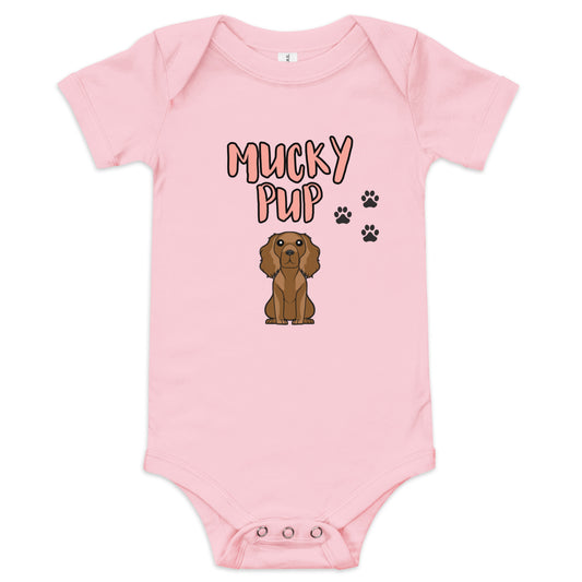 CockerSpaniel-MuckyPup-Baby short sleeve one piece