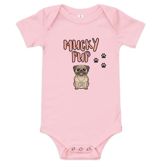 Pug-MuckyPup-Baby short sleeve one piece