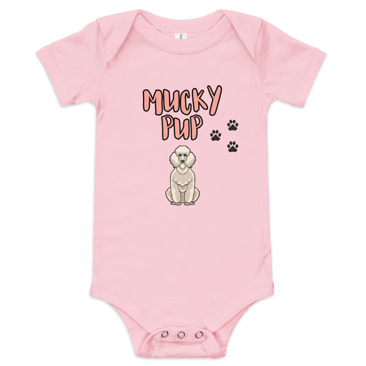 Poodle-MuckyPup-Baby short sleeve one piece