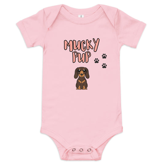 Dachshund-MuckyPup-Baby short sleeve one piece