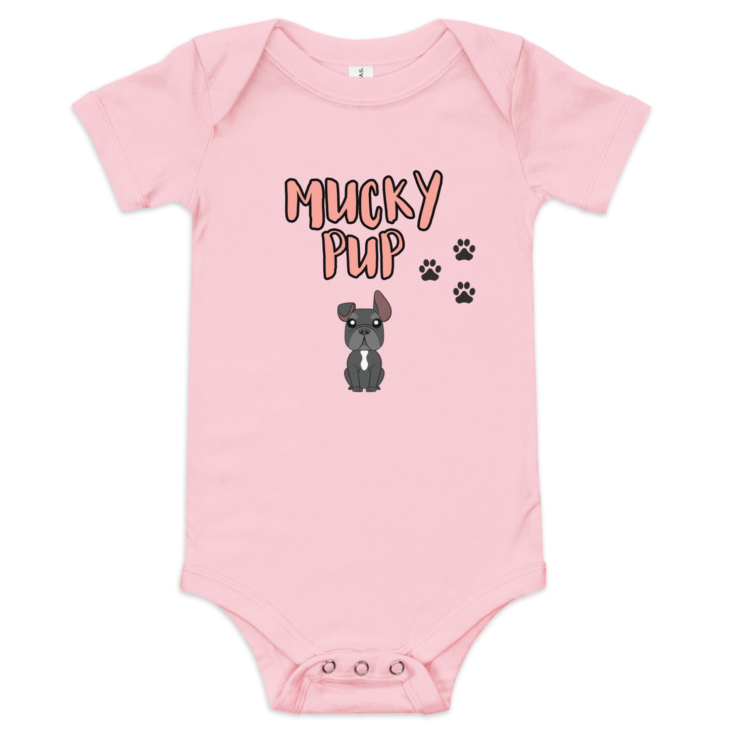 Frenchie-MuckyPup-Baby short sleeve one piece