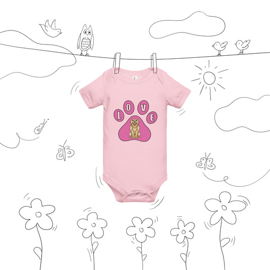 GoldenRetriever-Love-Baby short sleeve one piece