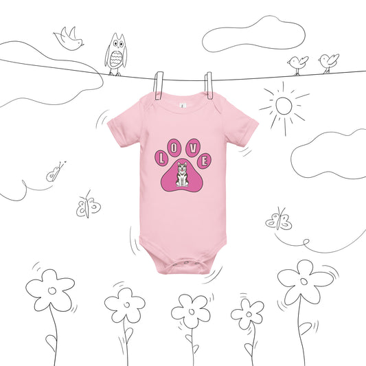 Husky-Love-Baby short sleeve one piece