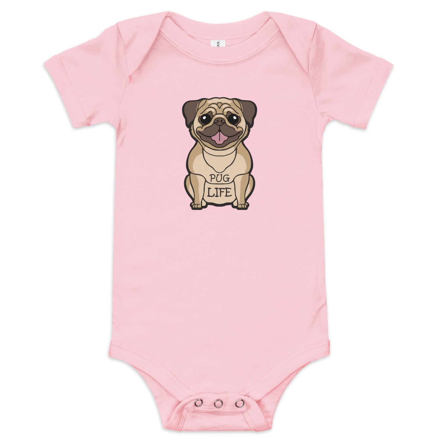 Pug-Life-Baby short sleeve one piece