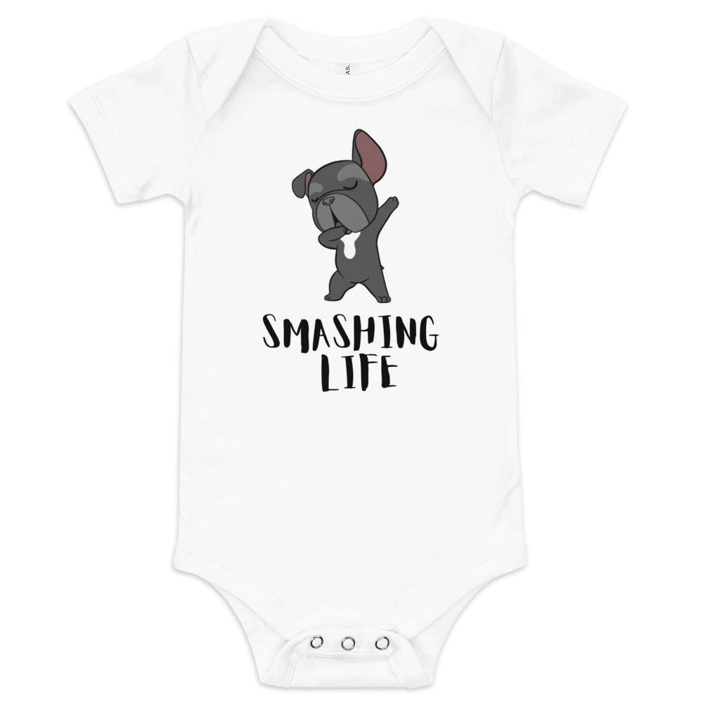 Frenchie Baby short sleeve one piece