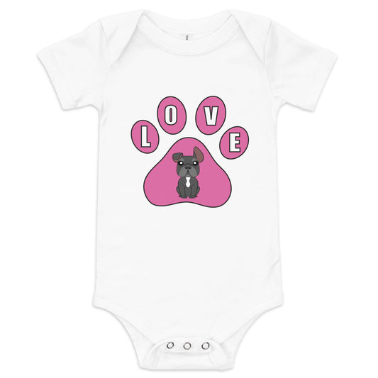 Frenchie-Love-Baby short sleeve one piece