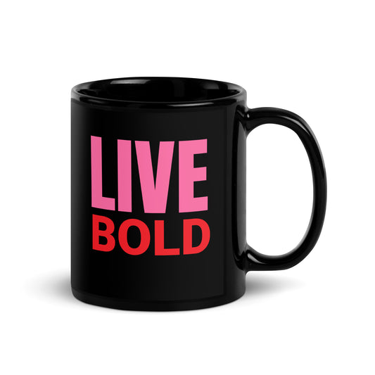 King Cav - Live Bold - Black Glossy Mug