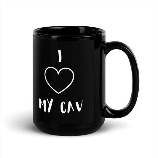 King Cav 'I Love My Cav' Black Glossy Mug