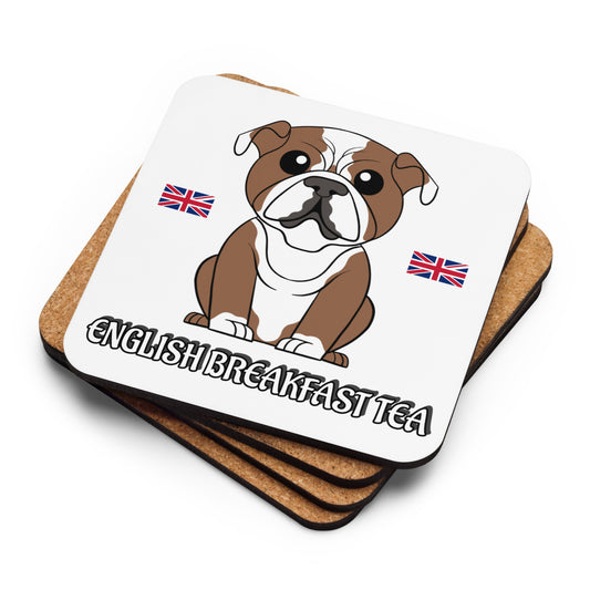 British Bulldog Cork-back coaster