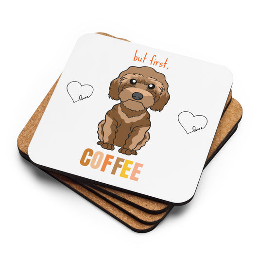 Cockerpoo Coffee Cork-back coaster