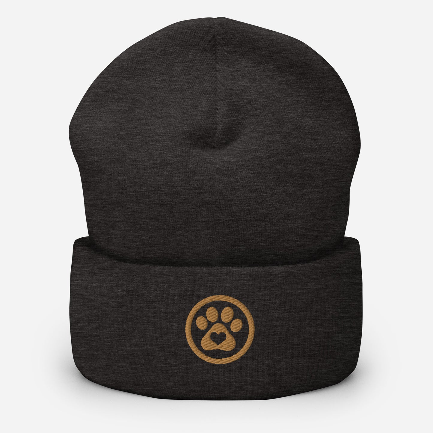 Gold Paw Cuffed Beanie