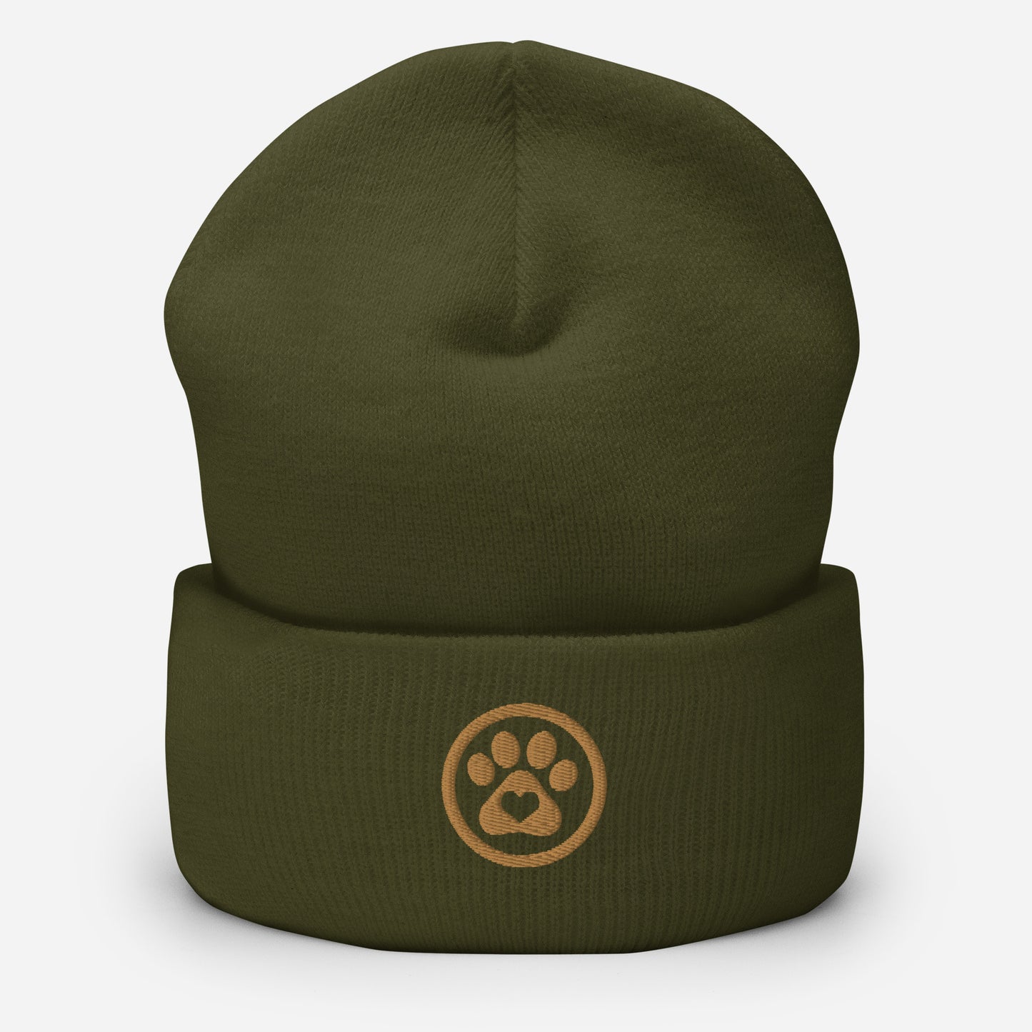 Gold Paw Cuffed Beanie