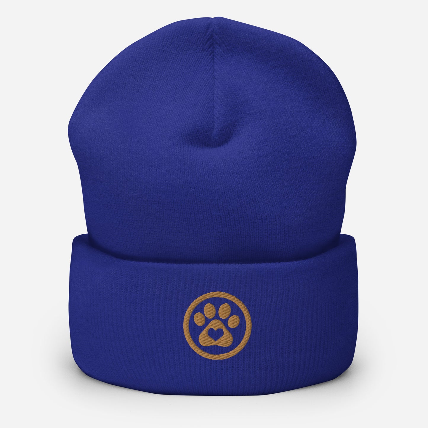 Gold Paw Cuffed Beanie