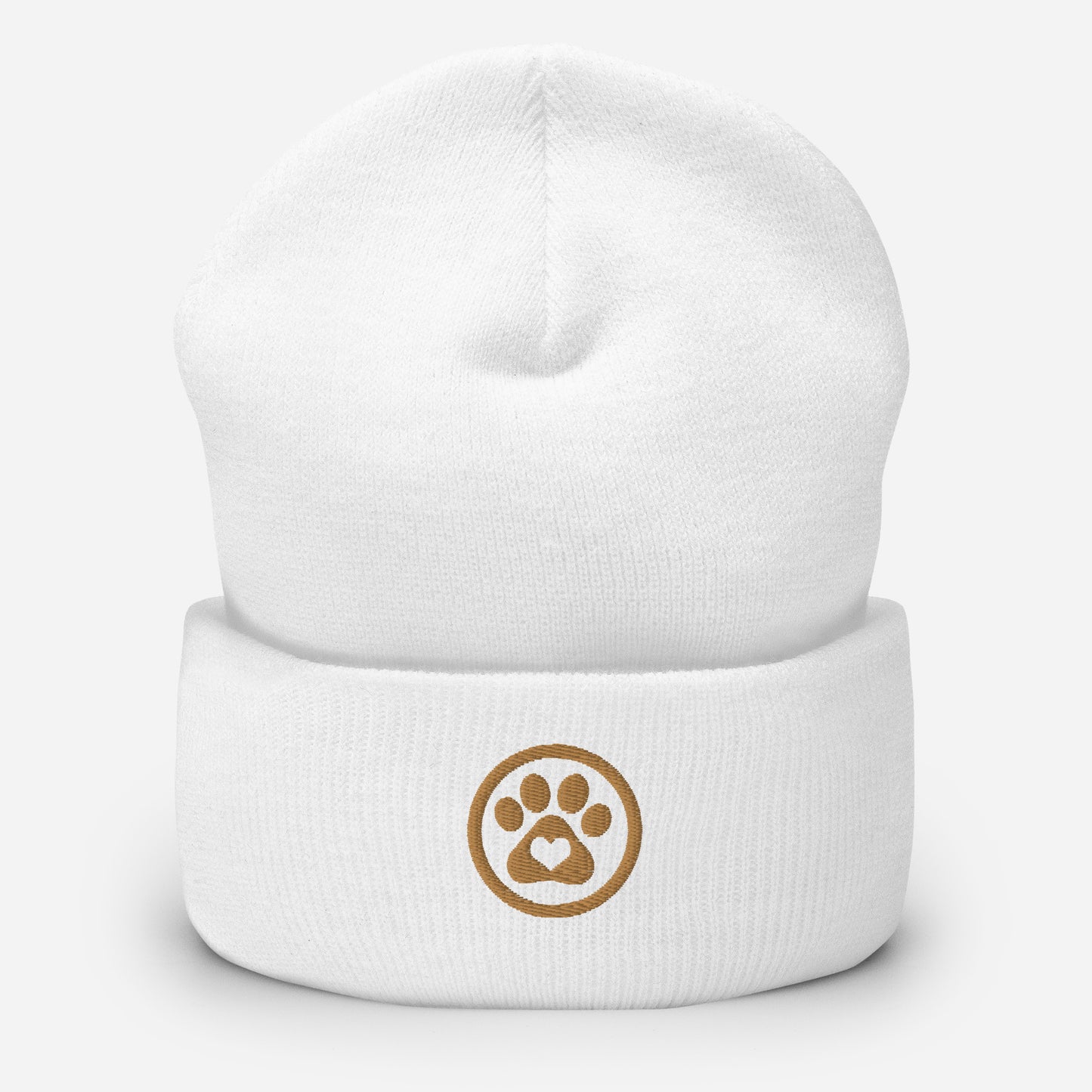 Gold Paw Cuffed Beanie