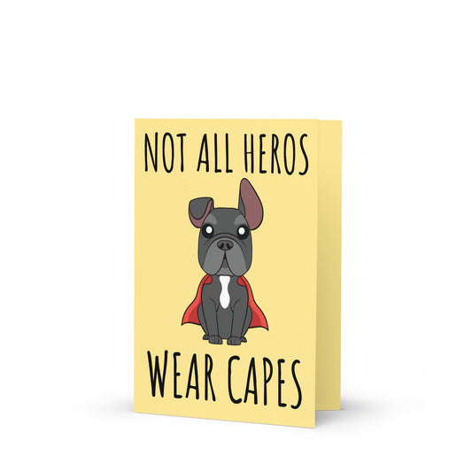 Frenchie Hero - Greeting card