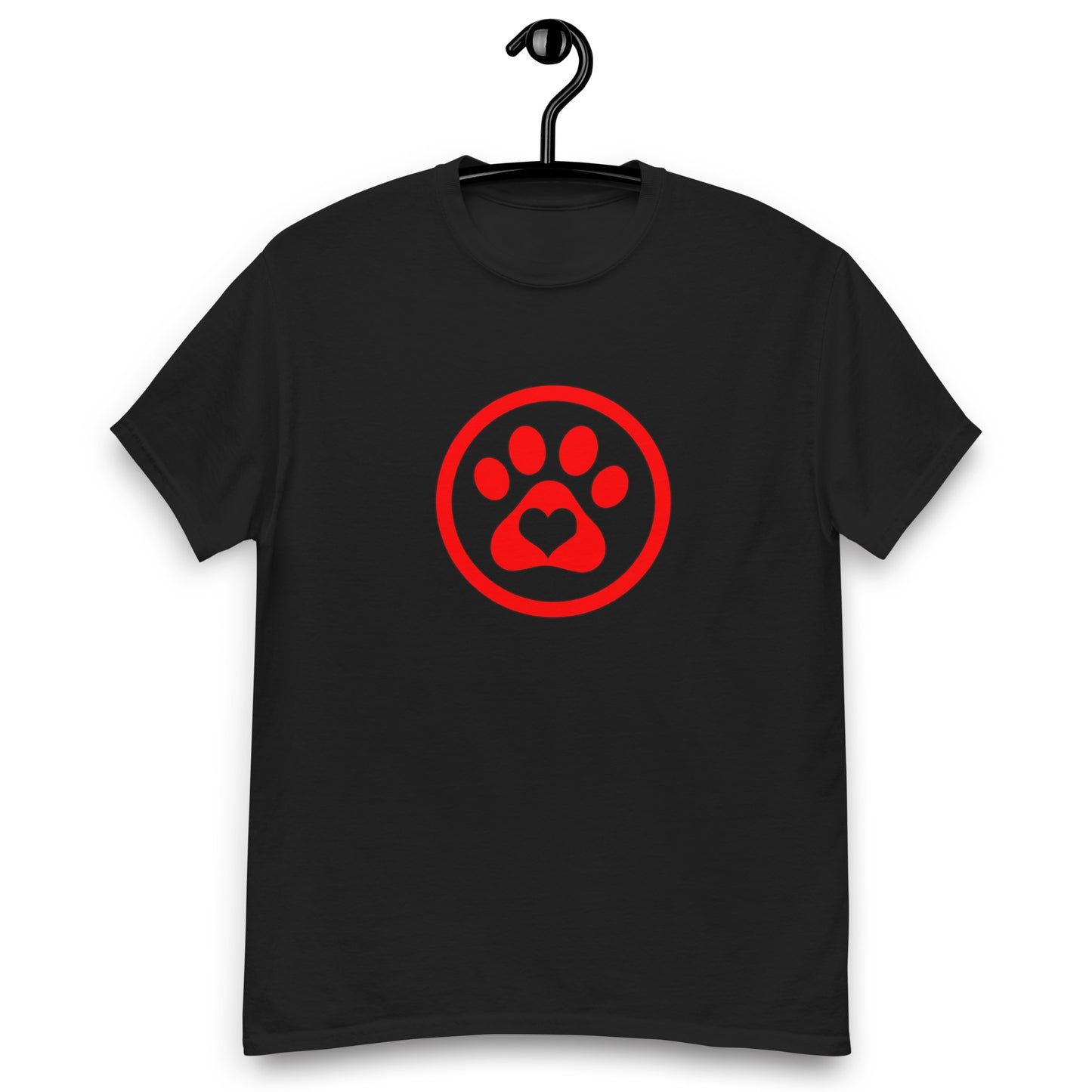 I Love Dogs Large Paw Print Men's classic tee