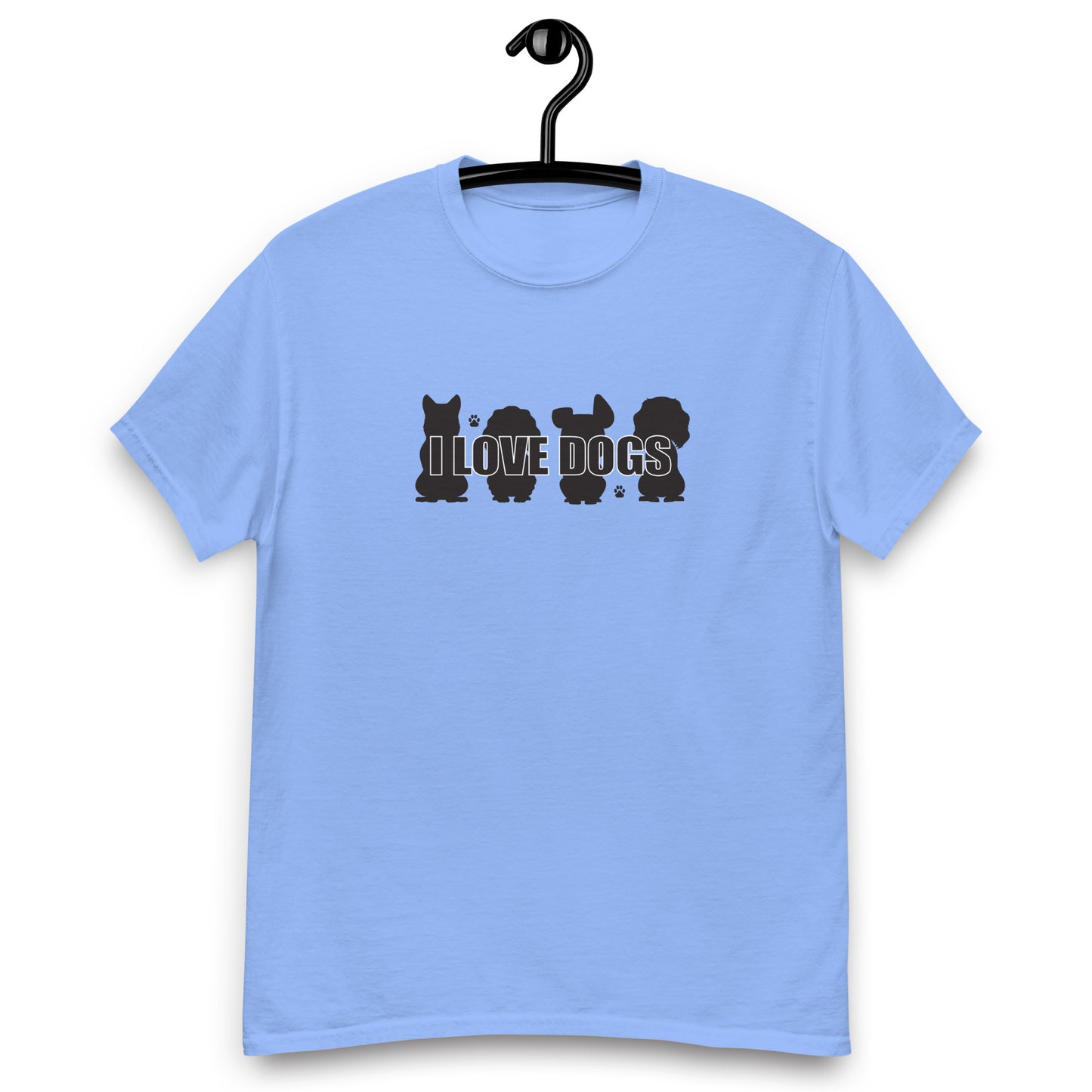 I Love Dogs Silhouette Men's classic tee