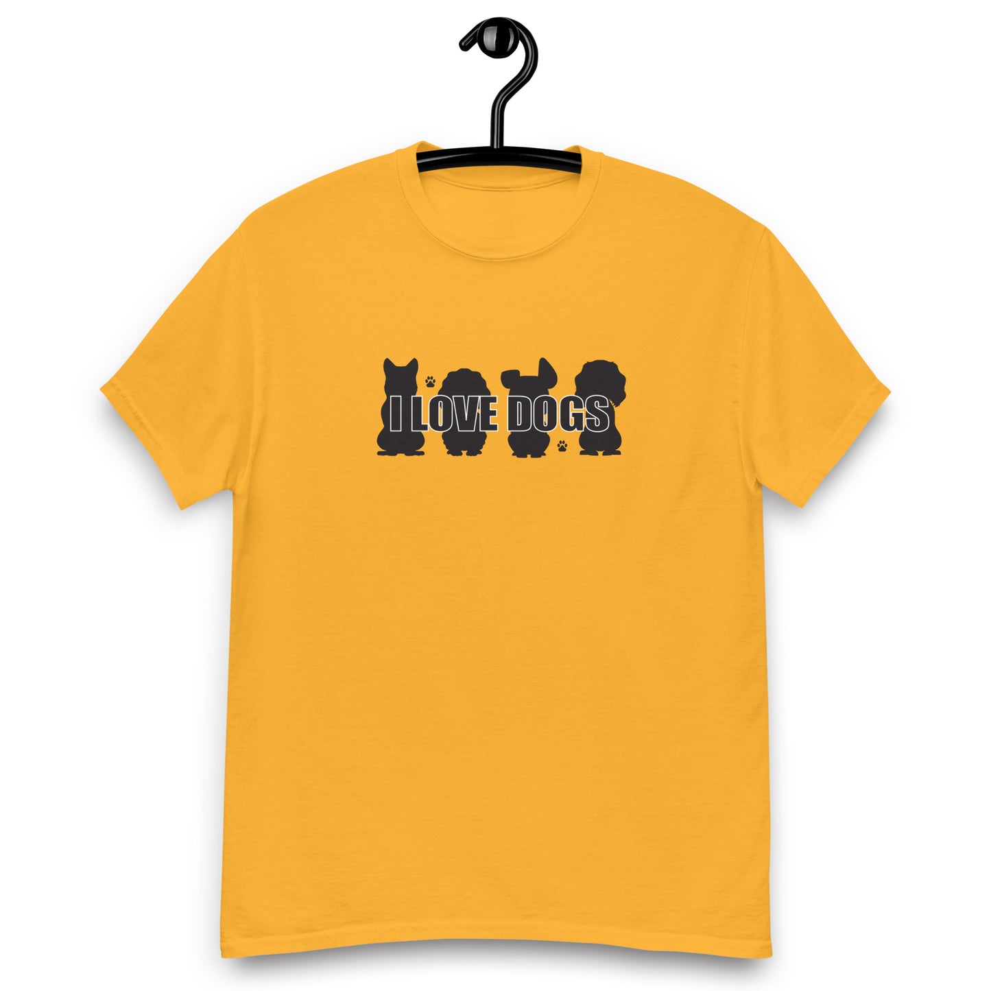 I Love Dogs Silhouette Men's classic tee