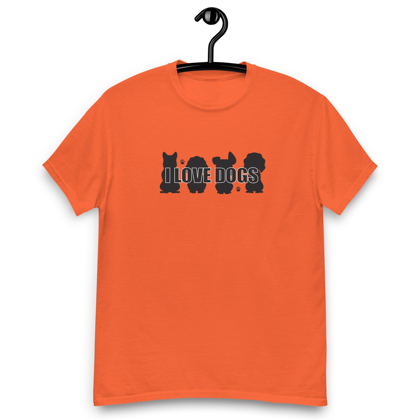 I Love Dogs Silhouette Men's classic tee