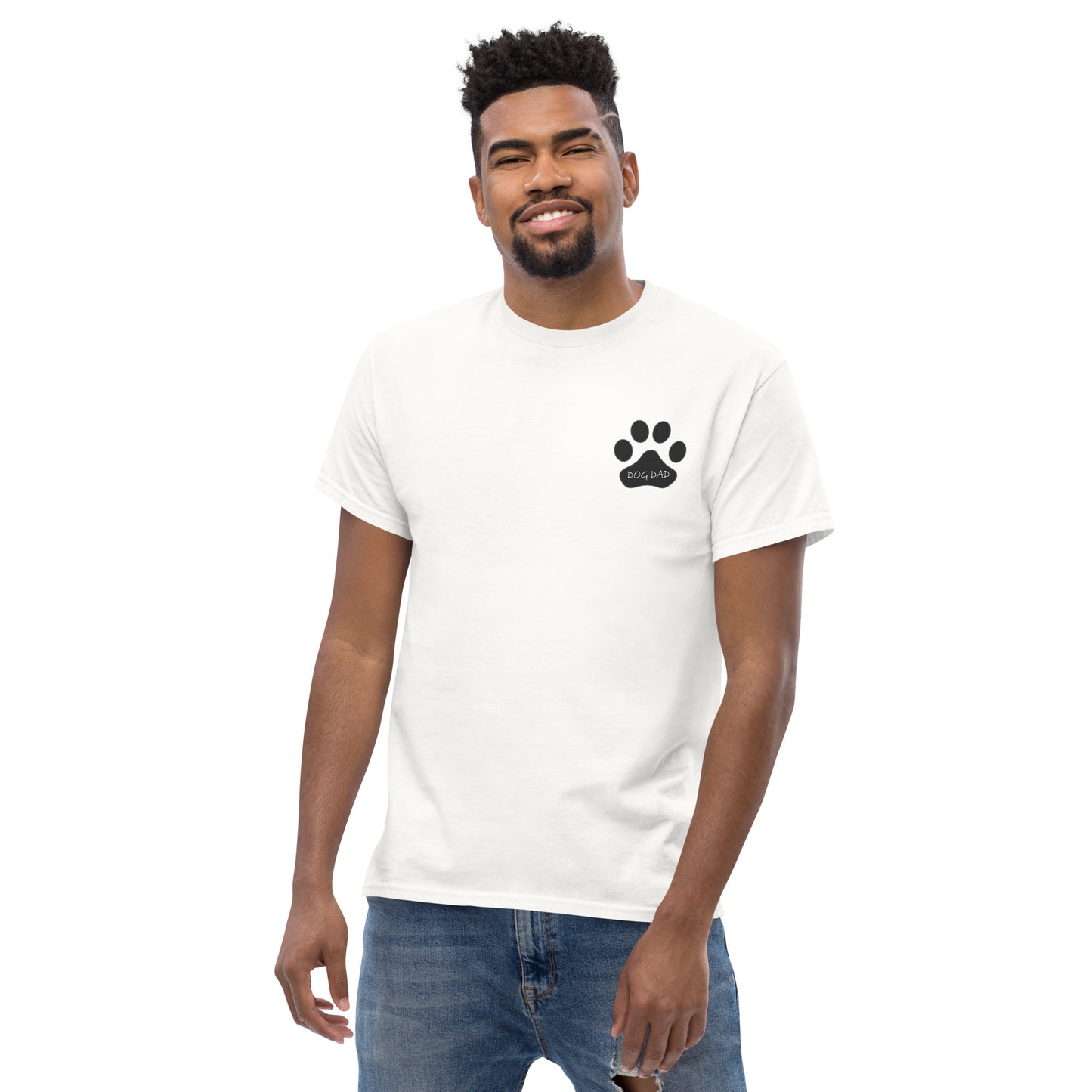 Dog Dad Paw - Black - Men's classic tee