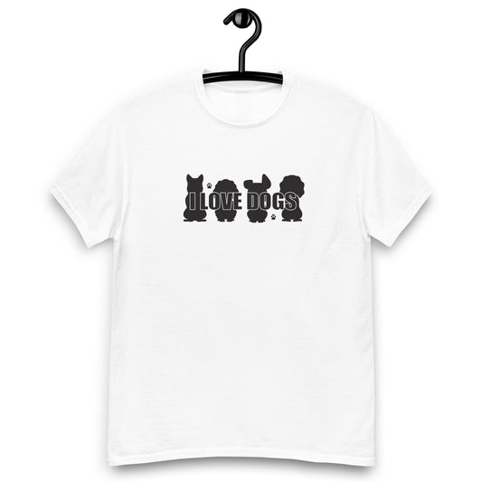 I Love Dogs Silhouette Men's classic tee