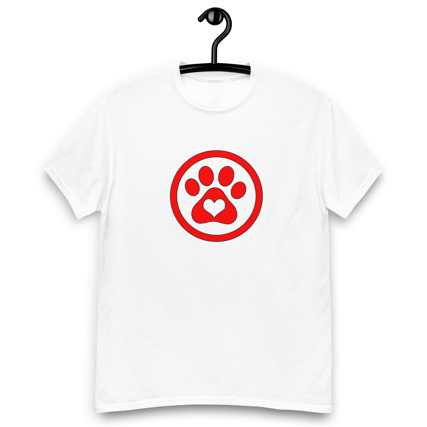 I Love Dogs Large Paw Print Men's classic tee