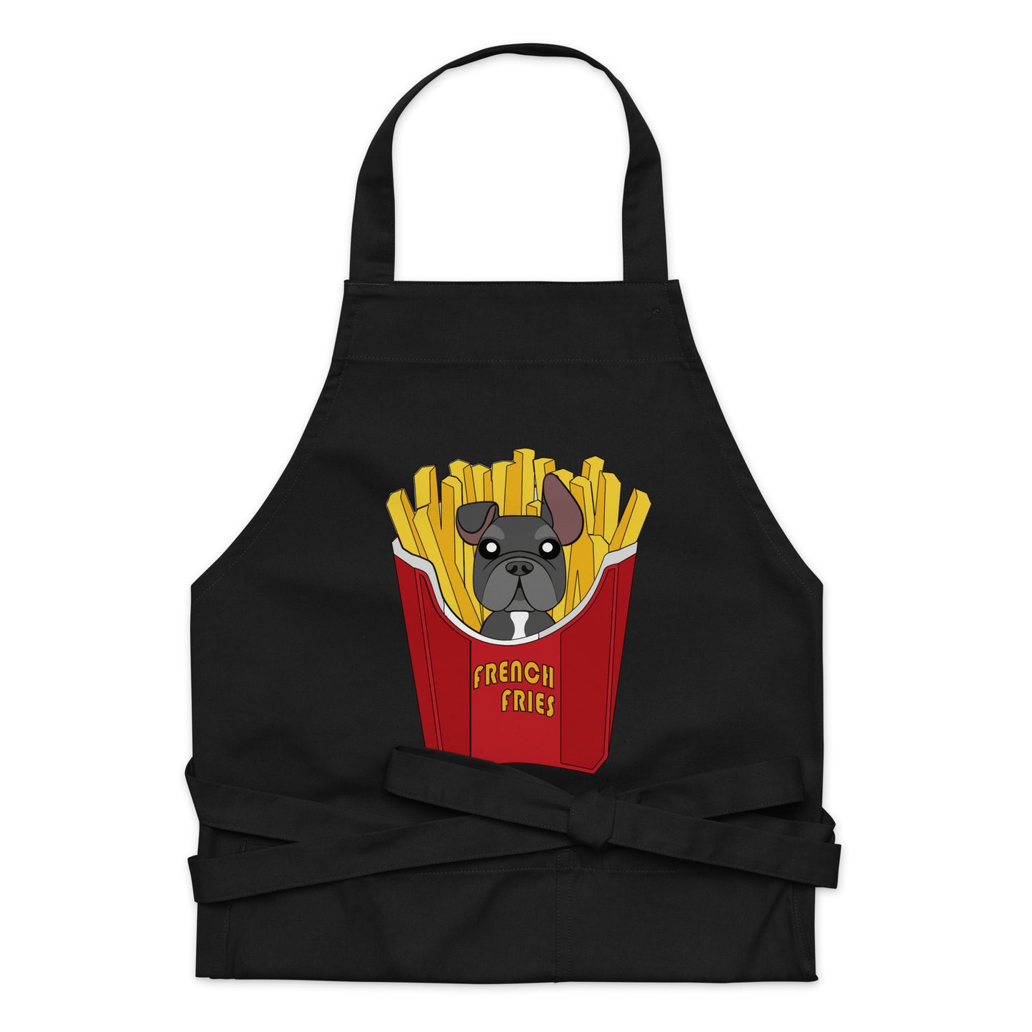 Frenchie 'French Fries' Organic cotton apron