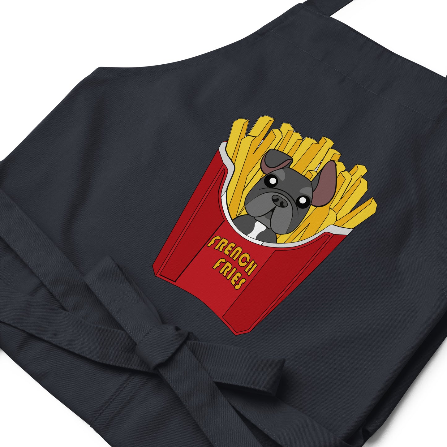 Frenchie 'French Fries' Organic cotton apron