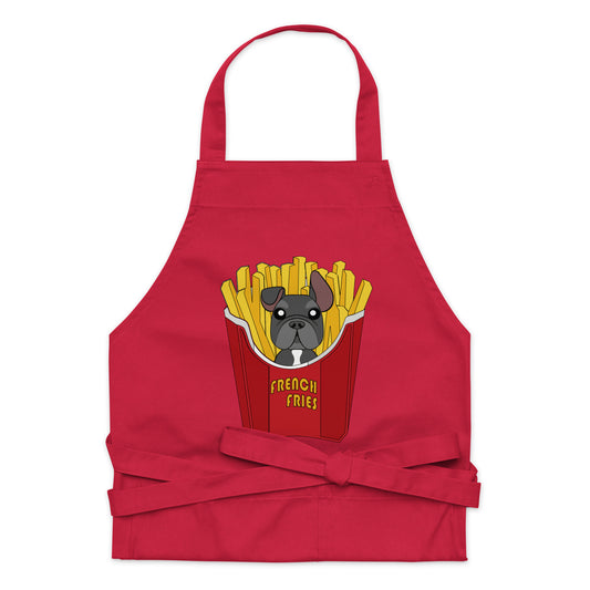 Frenchie 'French Fries' Organic cotton apron