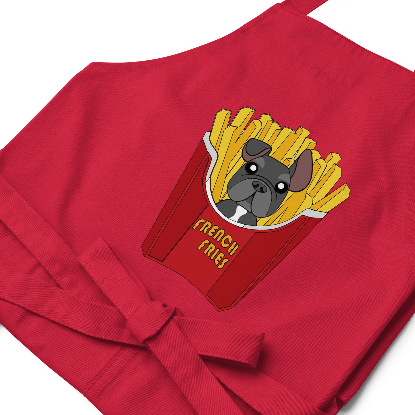 Frenchie 'French Fries' Organic cotton apron