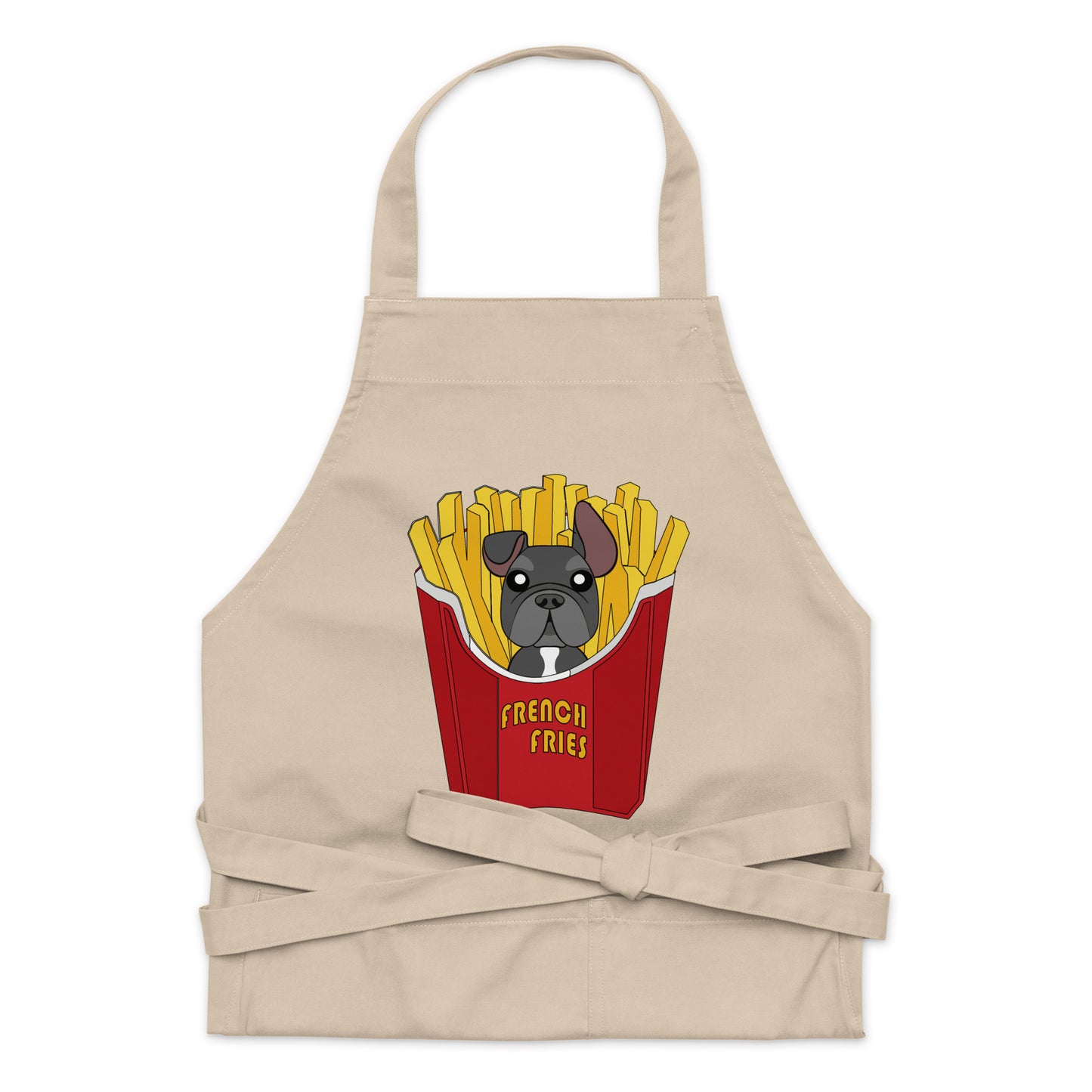 Frenchie 'French Fries' Organic cotton apron